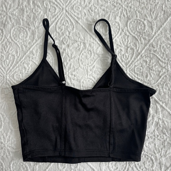 Garage Black Bustier Crop Top - Picture 2 of 2